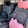Поясничная подушка YUYAKESHI, Для автомобилей, Поясничная поддержка, Милая, Кошки, Вождение, Автоаксессуары, Кресло, Подушка для спины, Пряжка в комплекте (Серый, Поясничная подушка)