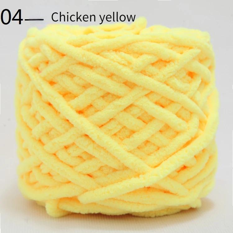 100g/bola chenille tricô fio macio linha tira de gelo fio de algodão fio de lã diy para a mão tricô cachecol grosso