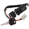Universal Ignition Switch Three Power Cable Key Lock for Auto Motocross Electric Bicycle Scooter Battery Lock Switch