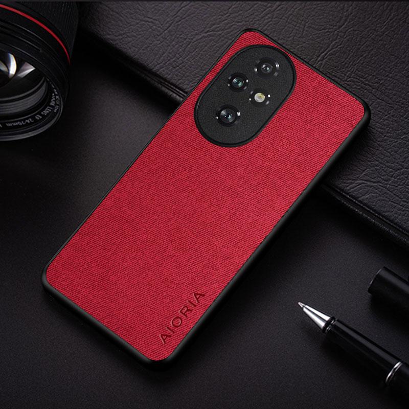 Чехол для Honor 200 Pro Lite в деловом стиле, прочный текстильный кожаный чехол