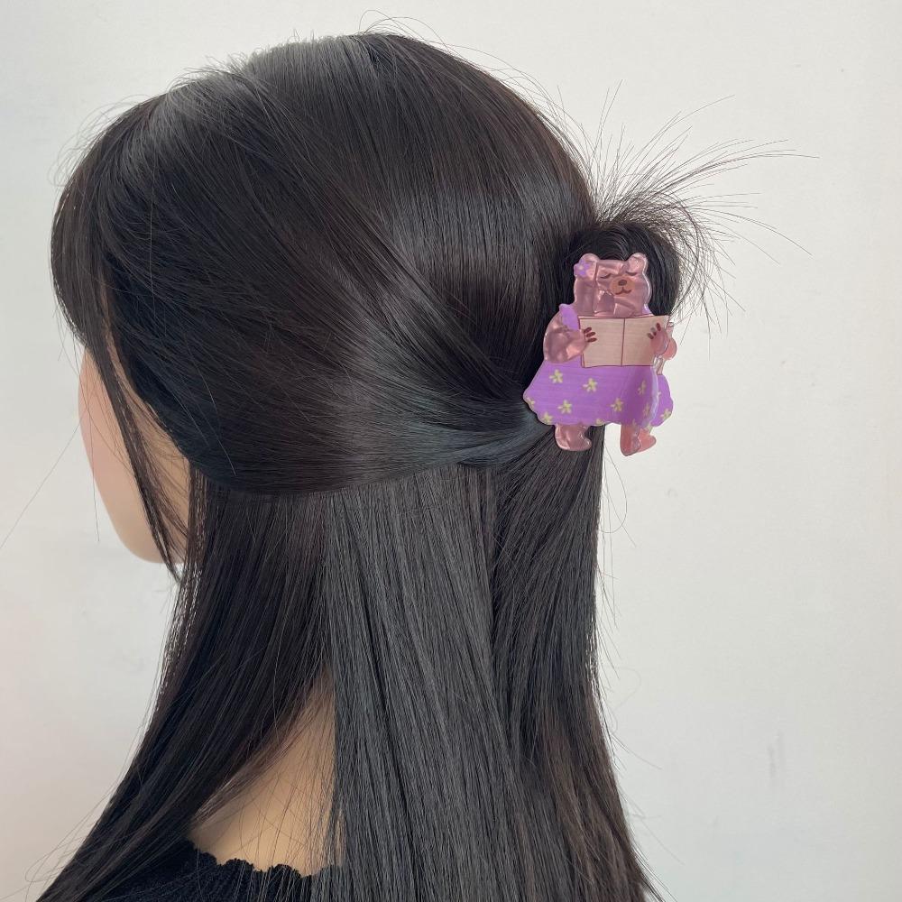 Penguin Cartoon Hair Claw Animals Acrylic Shark Clip Personalized Cute Rabbit Hair Grab  Streetwear