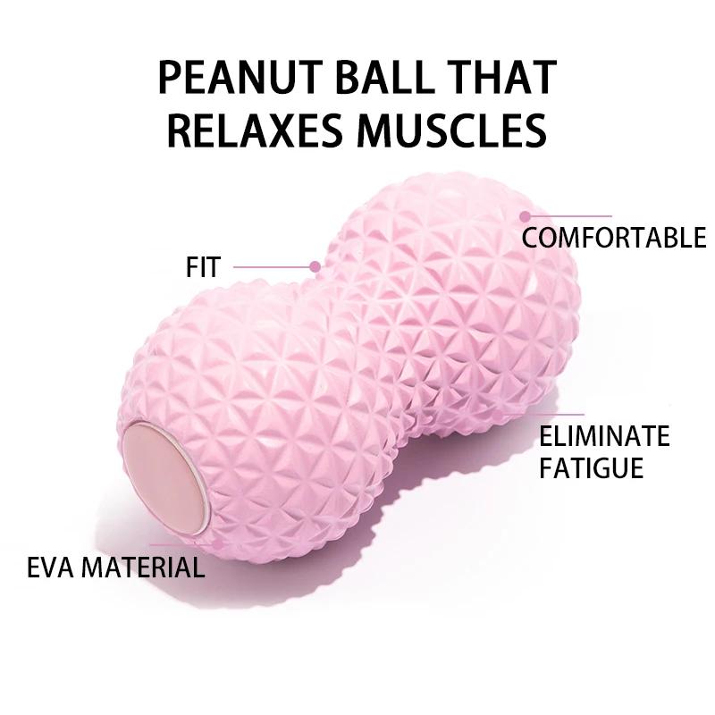 Double Lacrosse Massage Ball Activity Ball Physical Therapy Deep Tissue Massage Tool Back Hands and Feet EVA Peanut Massage Ball 1