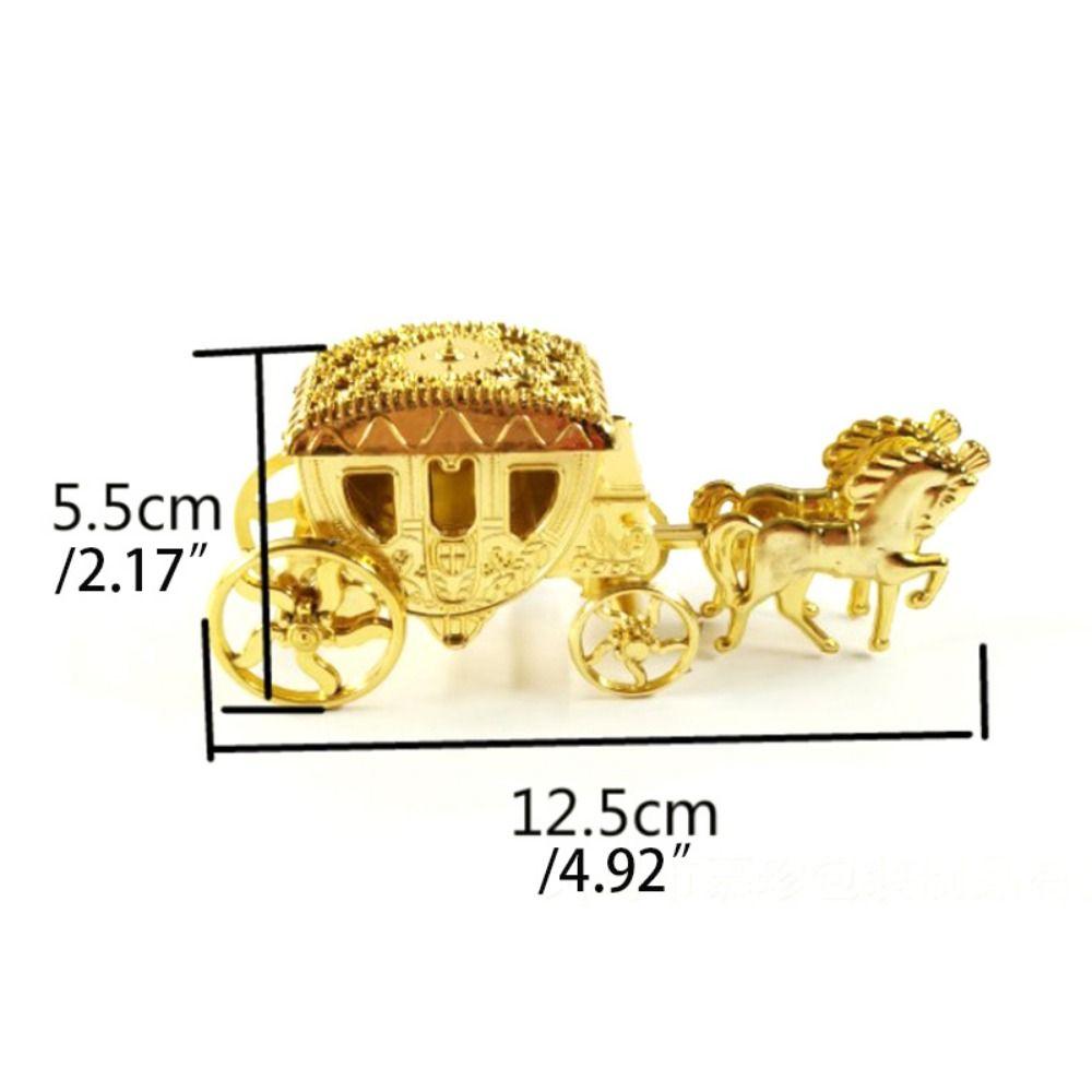 Изысканная каретная конфетница Модель кареты высокого класса Маленькие каретные украшения Свадебная вечеринка