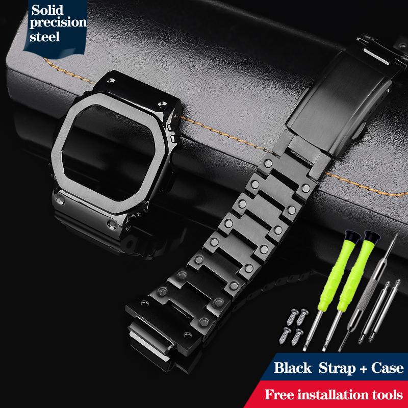 Высококачественный модифицированный корпус из нержавеющей стали с ремешком для Casio DW-5600 DW5600/5610 GW-B5600 GWM5610 Комплект Металлический браслет Безель Инструменты