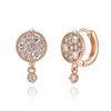 ELLE Jewelry 14K GF Cubic Drop Round One-Touch Earrings ELGPEE402