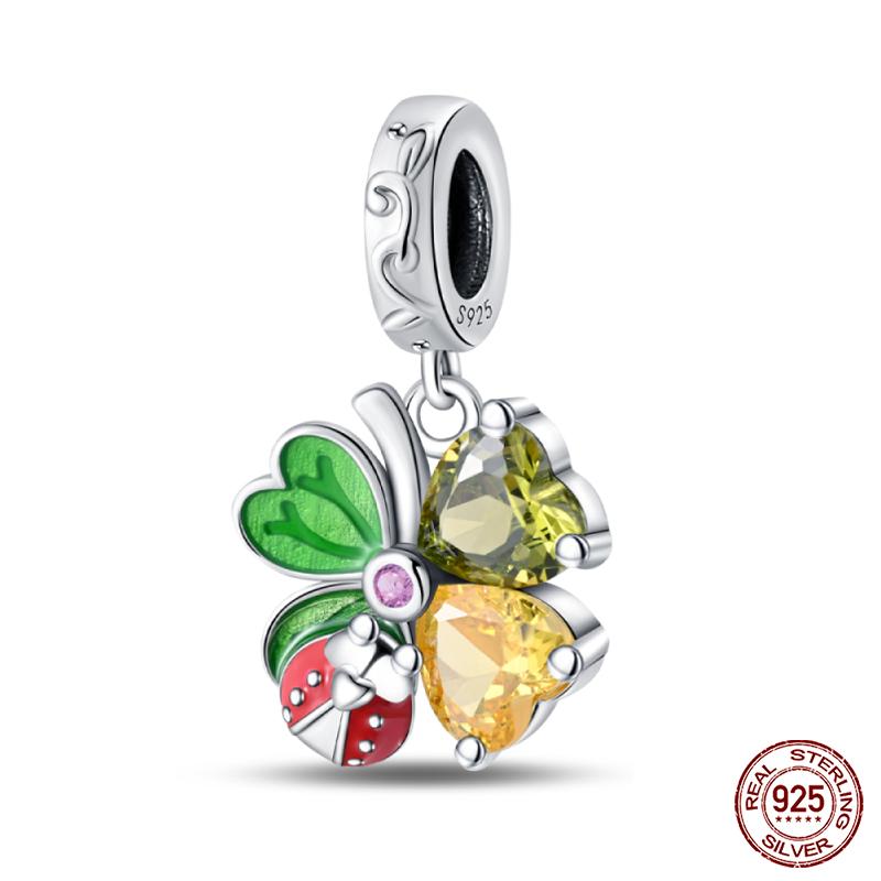 Новые 100% Медные Светящиеся в темноте Подвески-шармы с драгоценными камнями в форме сердца и бабочки, Подходят для оригинального браслета Qikaola, DIY, Ювелирные изделия на день рождения