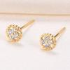Fashion Jewelry Small Diamond Stud Earrings Han Edition Contracted Zircon Earrings Woman Fairy Circle Crystal Earrings