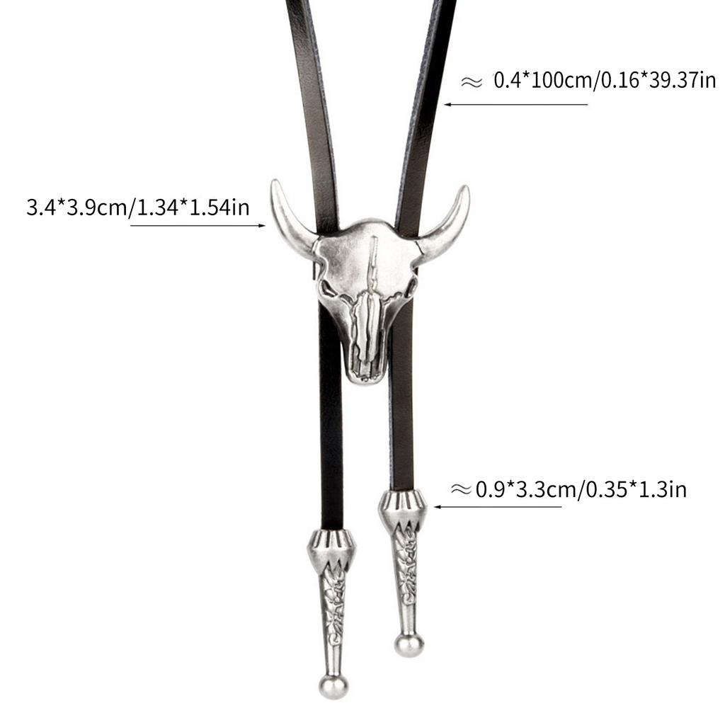 Винтажный западный ковбойский галстук-боло с головой коровы, галстук, панк-ожерелье, аксессуар для костюма, американский галстук-боло, западный