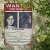 Vintage Wanted for Murder Ellie Williams Sign, Aluminum, UV Printed. Waterproof Metal Plaque for Home, Bar, Club, Cafe, Bedroom.