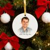 Charlie Kirk RIP Merch Live Not by Lies Conservative Christmas Ornament Memorial Tribute Keepsake for Tree Car Decor