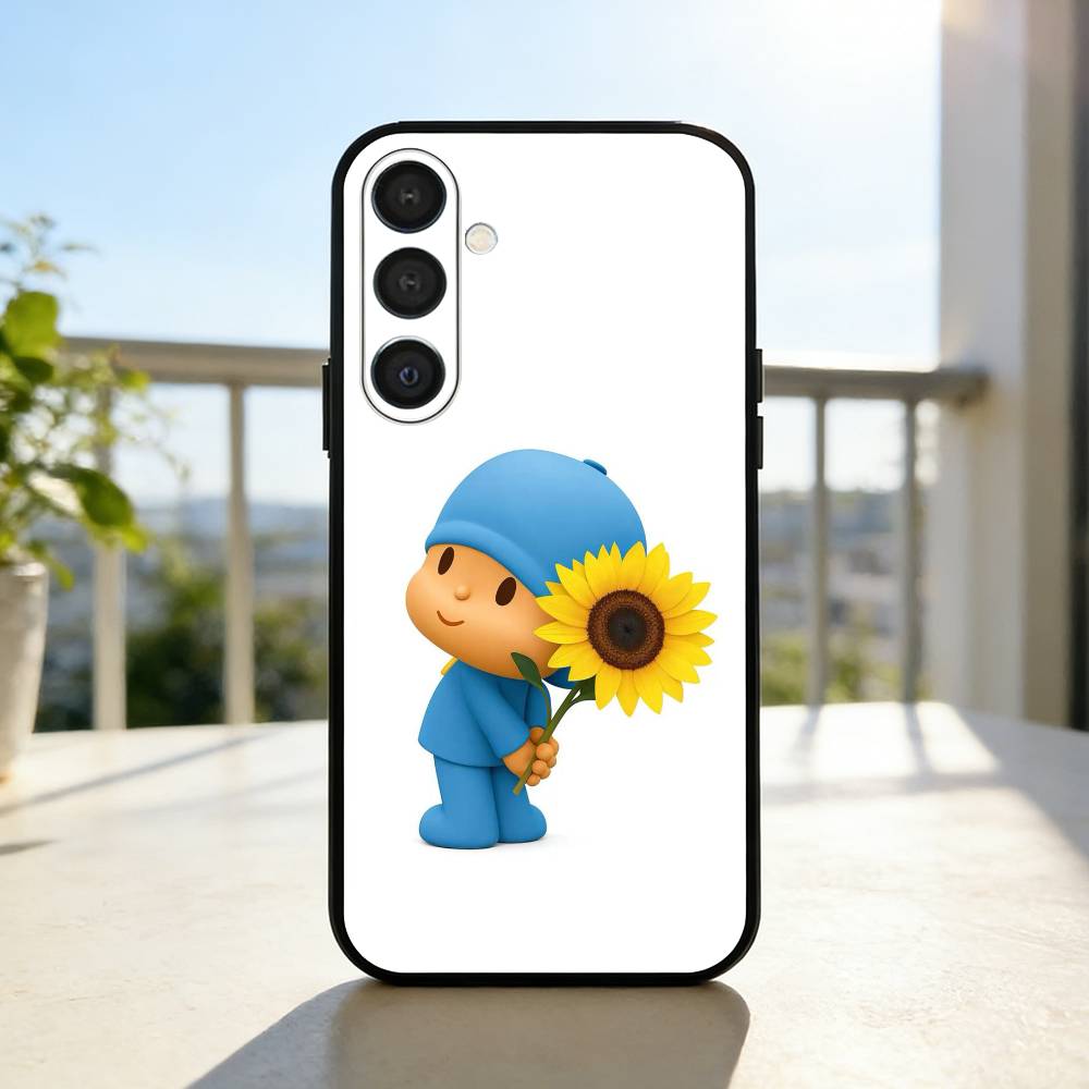 CUTE P-Pocoy-o Phone Case For Samsung A73,A21s,A22,A31,A32,A52,A53,A71,A80,Soft Black Shell