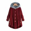 Women's Fashion Stitching Loose Hoodies Long Sleeve Plush Coat
