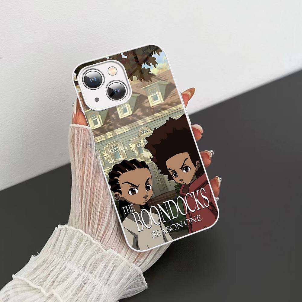 Cartoon The Boondocks Tempered Glass For Iphone 14 13 12 11 Pro Mini XS MAX 14Plus X XS XR Cover