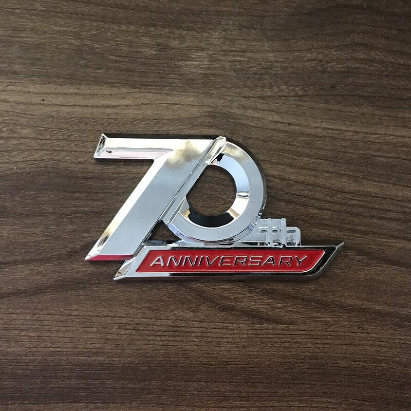 Для Toyota Land Cruiser LC120 LC150 LC200 LC300 2 шт./лот 70-летие 3D хромированная боковая эмблема значок багажника наклейка украшение