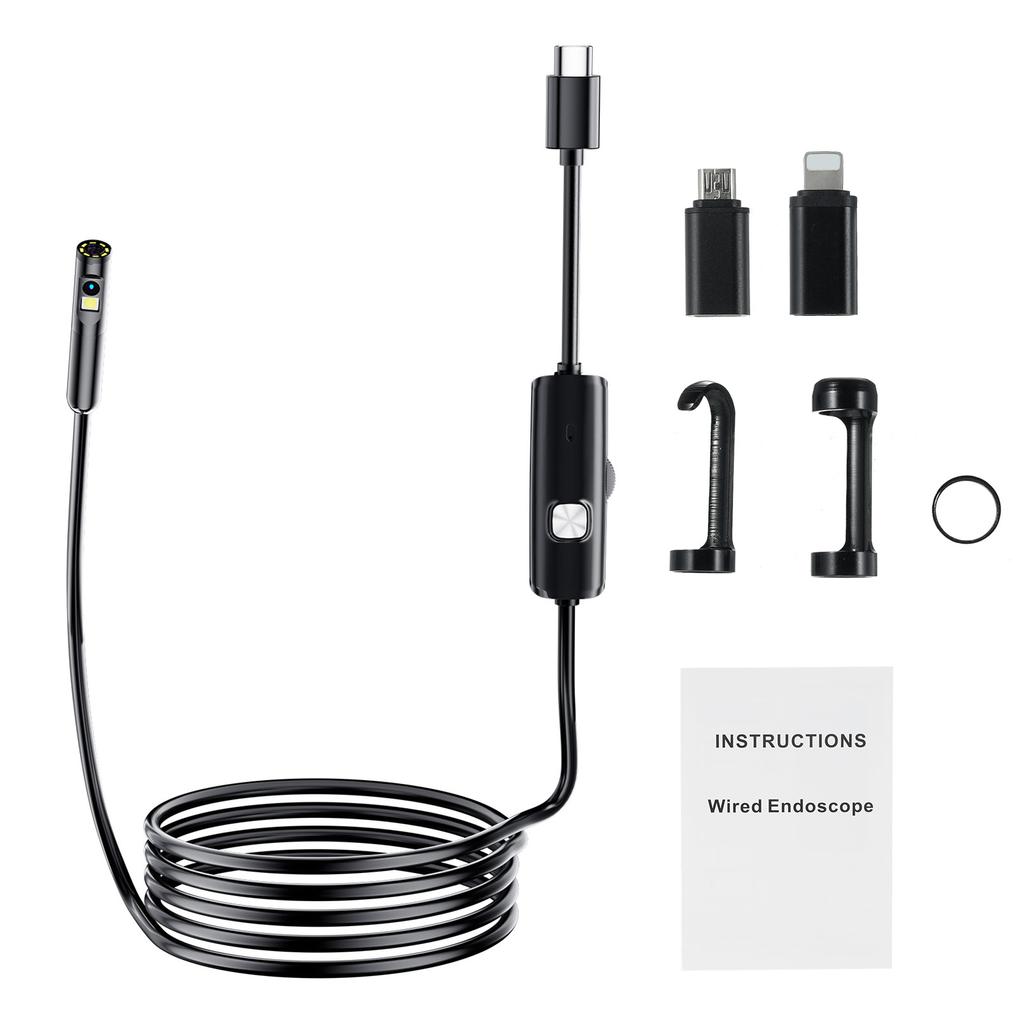 Двойная линза бороскоп эндоскоп камера с подсветкой для iOS Android 1920P IP68 водонепроницаемый осмотр