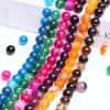 Accessory Spacer Beads Jewelry Making 4/6/8/10/12mm Mobile Phone Chain Wrist Strap Beads 40/30/20/5Pcs Fashion For Jewelry DIY Stone Stripe Agates