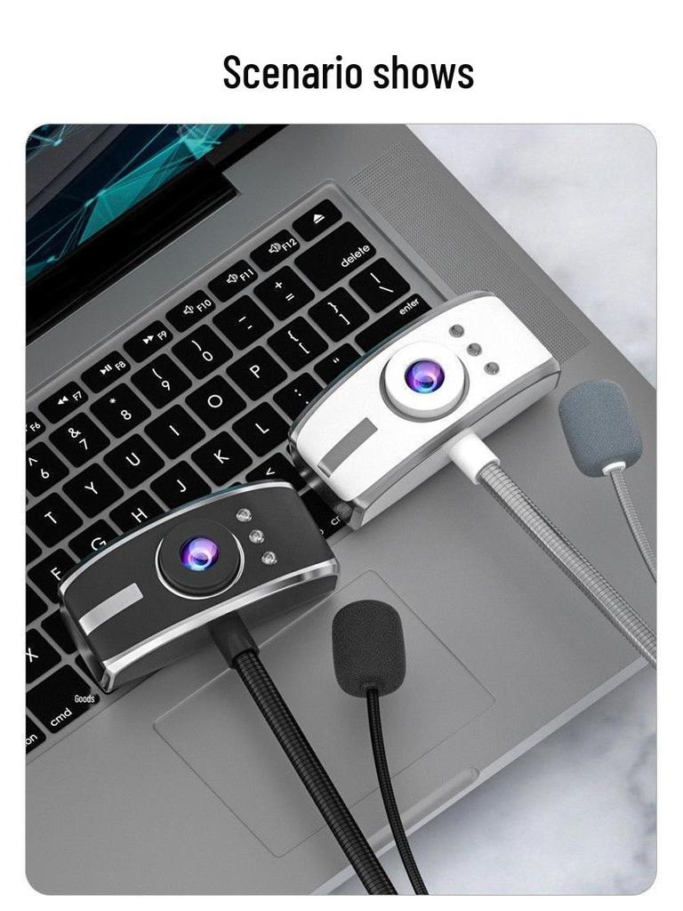 USB-веб-камера высокой четкости с микрофоном для онлайн-занятий и прямых трансляций, установка без драйверов