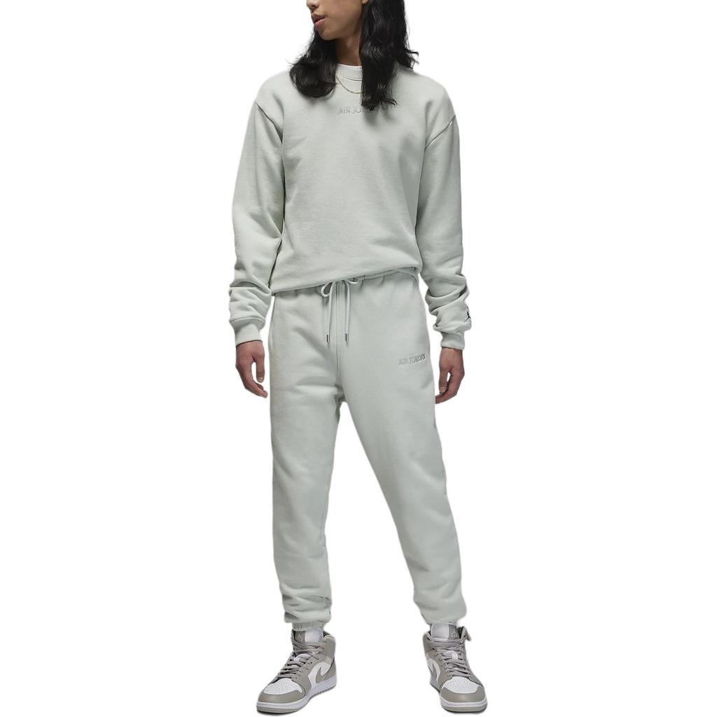Jordan Мужские повседневные трикотажные брюки-джоггеры Wordmark Series, светло-серебристые, FJ0697-034