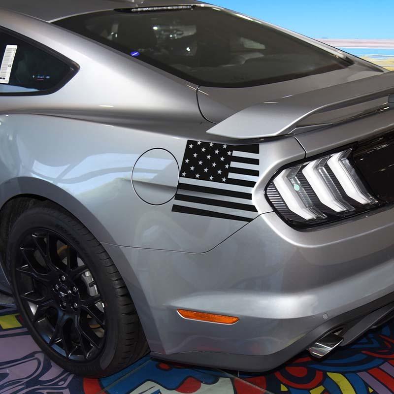 Car Rear Leaf Board Stickers Rear Fender Decoration Trim Decal Sticker For Ford Mustang 2015 Up Car Exterior Accessories