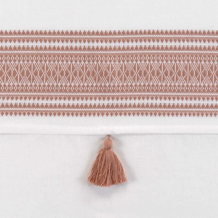 Rideau - Amaya - 140 x 240 cm - Rose - 100% coton - Œillets