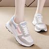 Модные холщовые сетчатые кроссовки, женские универсальные повседневные белые туфли для бега