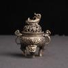 Pure Brass Made Old Anti-antique Animal Lion Incense Burner Desktop Decoration Bronze Home Crafts