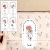 100 Stickers/pack Oval Shaped, Floral Stickers, Gift Box Sealing Stickers, Packaging Stickers, Self-adhesive Label Stickers