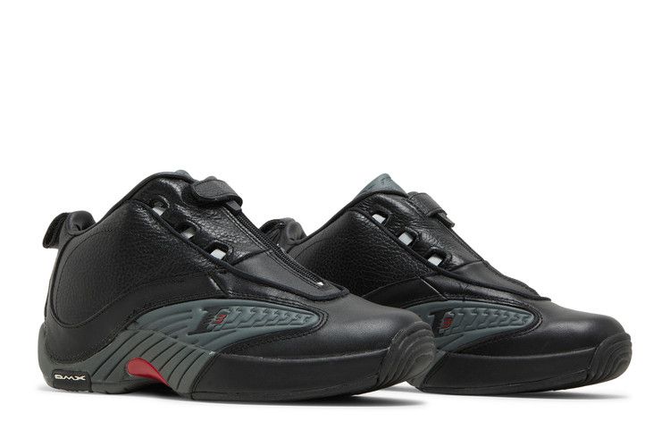 Мужские кроссовки Reebok Answer IV Черно-серые (2017) Черный/Серо-заклепочный-Отличный красный