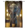 Музыкальный слон, занавеска для окна, гостиная, роскошная занавеска для спальни, дома, кухни, декоративная занавеска