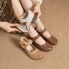 Mom Sandals Women's New Retro Hollow Breathable Hole Shoes Comfortable Soft Sole Thick Heel Mary Jane Single Shoes