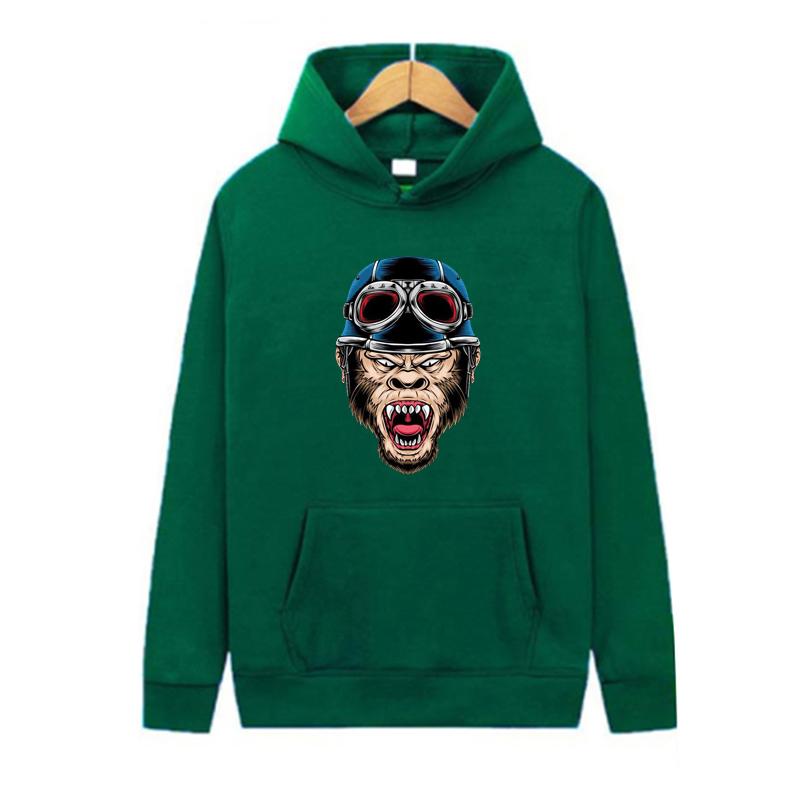 Autumn and Winter New Personalized Monkey Pattern Printing Clothing Men's Hoodie Couple Pullover Women Hoodie