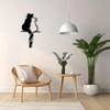 Whimsical Metal Cat Wall Art - Minimalist Indoor/Outdoor Decor For Cat Lovers, Perfect Gift For ,Suitable For Modern Home Decoration,
