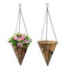 Металлическая подвесная корзина для растений с кокосовыми вкладышами Легкая посадка Подвешивание