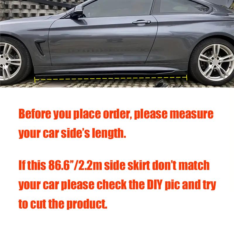 For BMW Accessories G20 3-Series 330i M340i 2019+ Gloss Black Car Side Skirt Extensions Rocker Panels Side Trim Spoiler Factory