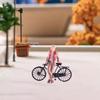 Gentleman Doll Bike 1/64 People Toys Playset Vintage 3D Resin Retro Bike Toy Photography for Diorama Sand Table DIY Scene
