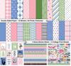 Inkdotpot Basics Is Always Good, Pastel Theme Collection Double,Sided Scrapbook Paper Kit Cardstock 12"x12"- 16 Pages