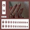 24 шт. Французские накладные ногти Короткие овальные Накладные ногти Маникюр Искусственные ногти Женские