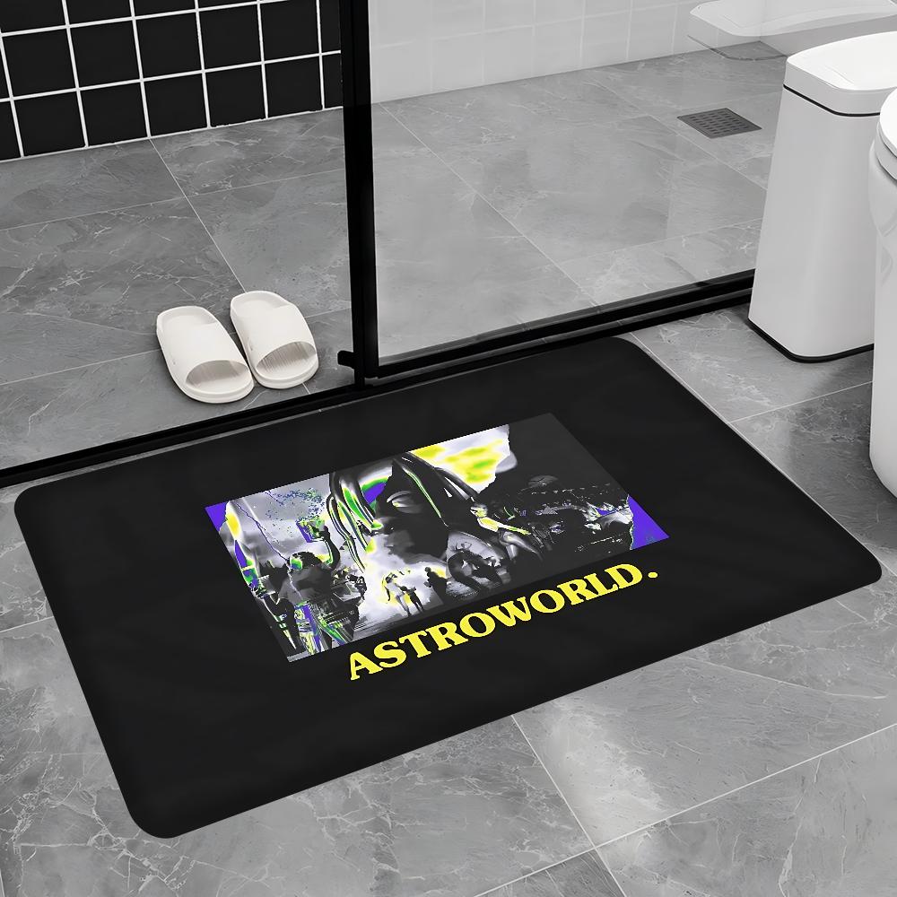 Travis Scott Astroworld Room Mats Anti-slip Absorb Water Long Strip Cushion Bedroon Mat Welcome Doormat