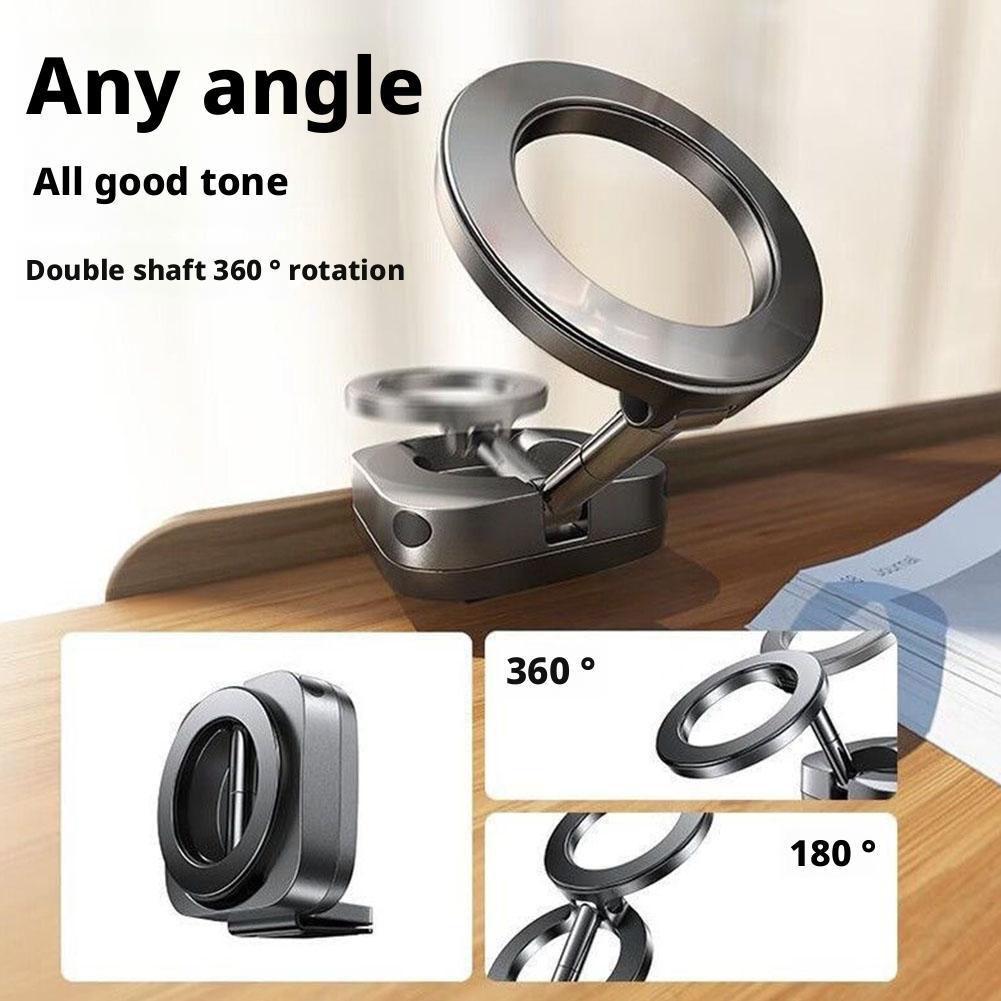 Strong Magnetic Cell Phone Holder Travel Essentials For MagSafe Car Mount Airplane Foldable Phone Holder 360° Cell Stand
