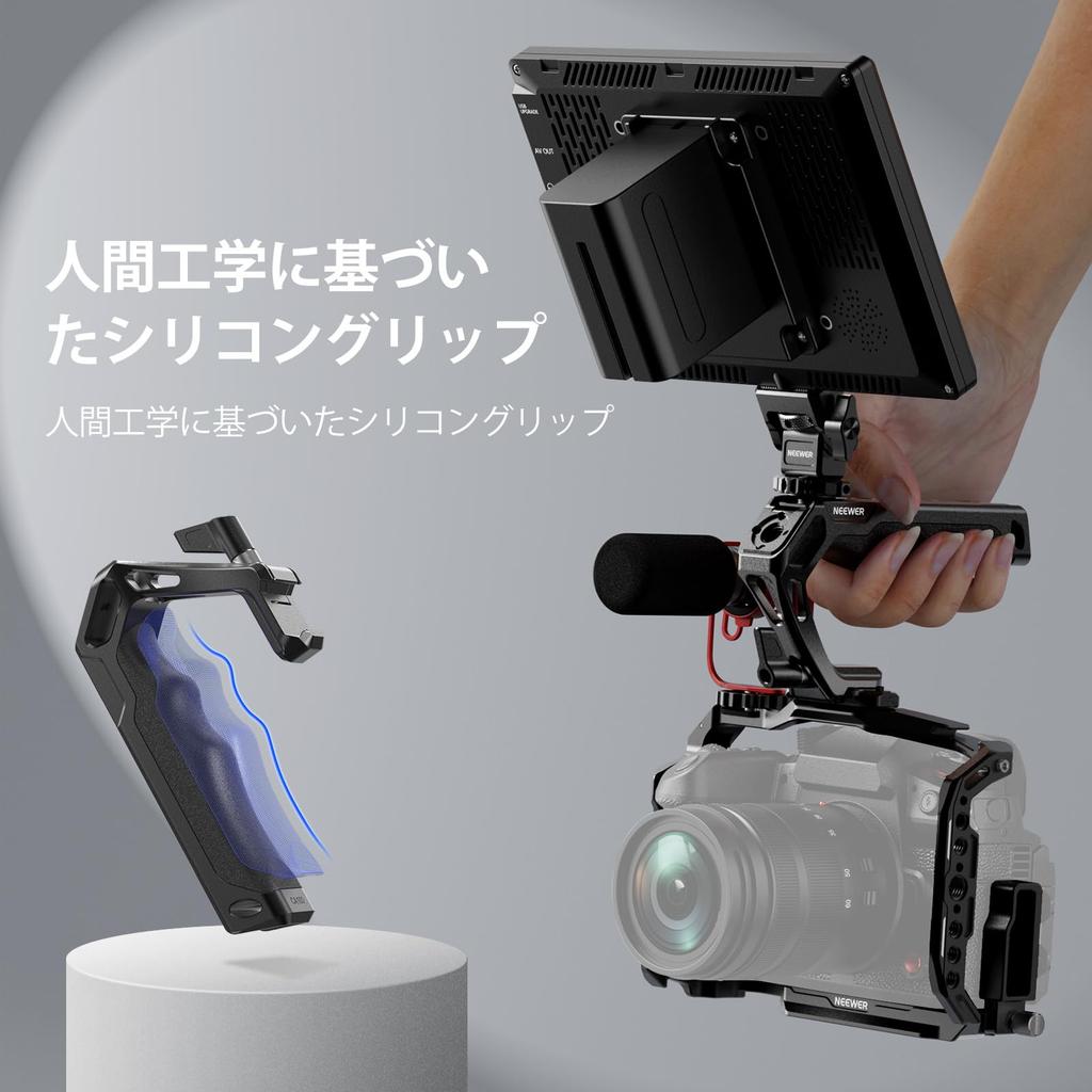 Ручка для камеры NEEWER Top Handle, быстросъемная, с силиконовой нитью NATO Mini NATO для ARRI NATO Top Hand Video Rig, совместимая с клеткой для камеры SmallRig CA103
