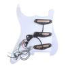 Musiclily Basic HOT RAILS с пикгардом для SSS Stratocaster Single size хамбакер ST Strato electric White Pearl 4P предварительно подключенная гитара,