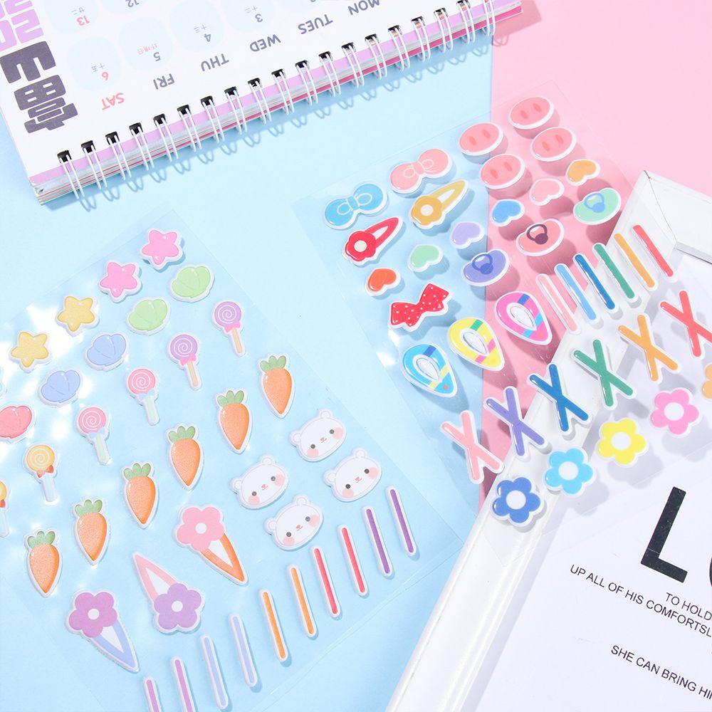 Waterproof Cartoon Gifts Card issuance doll Sticker 3D Scrapbooking Decoration Cute Bubble Stickers