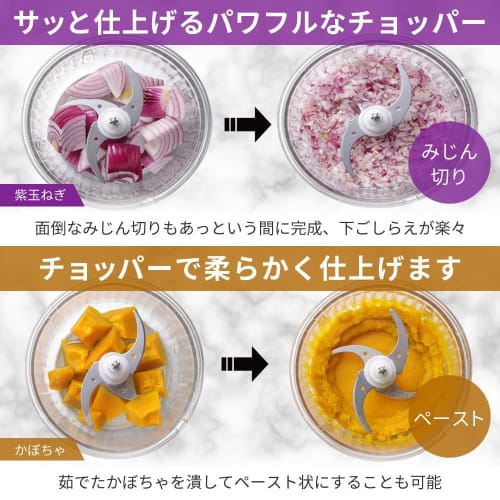 MAXZEN Компактный кухонный комбайн, функция 5-в-1: Взбивать, Шинковать, Нарезать, Измельчать, Паста, Кухонный комбайн, Мясорубка, Электрический резак, Измельчать, Легкое приготовление, Взби