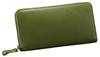 Длинный кошелек из коровьей кожи, в котором можно разделить монеты, цвет оливковый [Toyooka Kobo] 3774-03