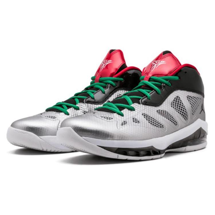 Jordan Melo M8 Нескользящие Средние Винтажные Баскетбольные Кроссовки Мужские Серебристые 542240-084