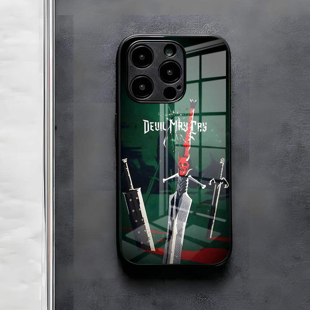 Игровой чехол для телефона D-Devil May Cry DMC для IPhone 17 Air 16 E Pro Max 15 14 13 Mini 12 Pro 11 Max Plus Черная стеклянная крышка