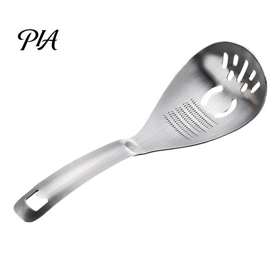 Compact Garlic Ginger Mincer Stainless Steel Slotted Spoon with Bottle Opener & Grater, Fine Tooth Dishwasher Safe Kitchen Tool Manual Grinder