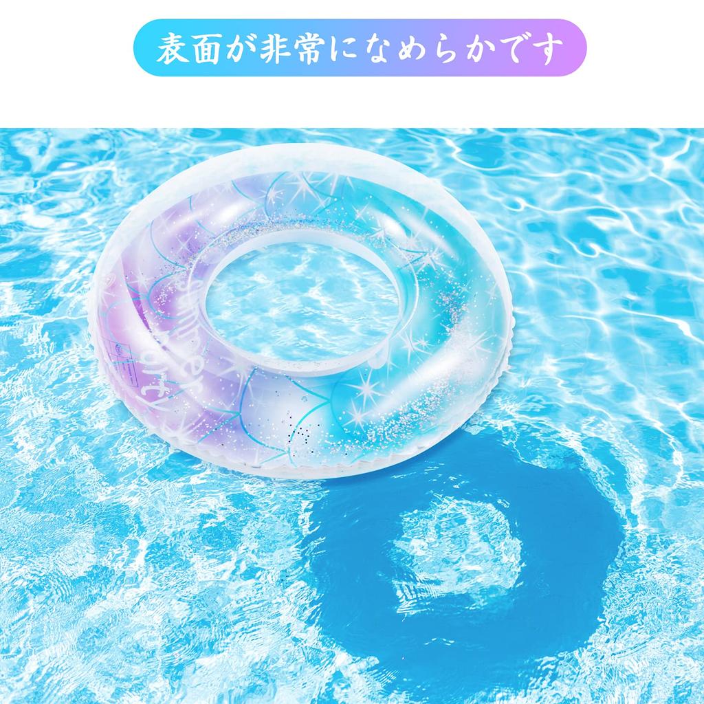 Поплавки для взрослых и детей Oziral Starry Sky Type Float с блестками для воды Sea Summer Water 120 см, блестящие, стильные, толстые, прозрачные, милые,