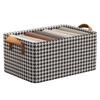 1pc foldable storage box for organizing clothes, with dust cover and handle, bedroom clothes, office documents, kitchen utensils