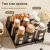 Single/Double Row Paper Cup Dispenser Detachable Design Coffee Cup Storage Rack Bar Counter